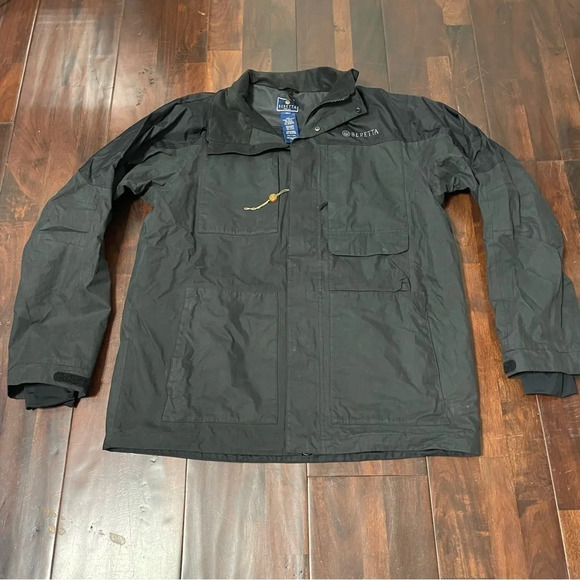 Beretta Field Jacket Men’s XL Black Waterproof Hunting Outdoor Rain - Picture 1 of 10